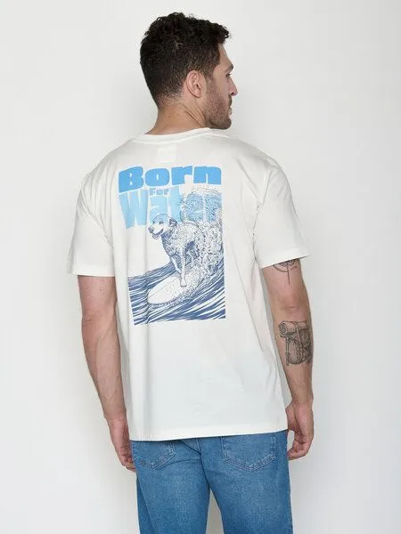 GreenBomb GreenBomb Dog Surf Fusion Oversize-T-Shirt aus Bio-Baumwolle, Weiß (mondstein), – Produktbild 2 von 5