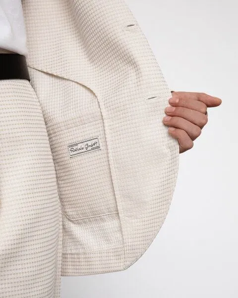 Rotholz Rotholz Casual Blazer Bio Baumwolle, Creme, – Produktbild 7 von 7