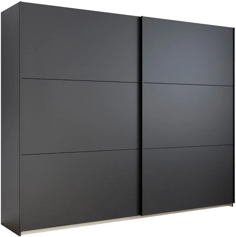 Rauch Rauch Schwebetürenschrank Kleiderschrank Drehtürenschrank Schrank Garderobe KRONACH (in 3 Ausstattungen BASIC/CLASSIC/PREMIUM, Breiten 131/175/218/261 cm) optional ohne, mit 1 oder 2 Spiegel, viel Stauraum MADE IN GERMANY, Grau, – Produktbild 3 von 8