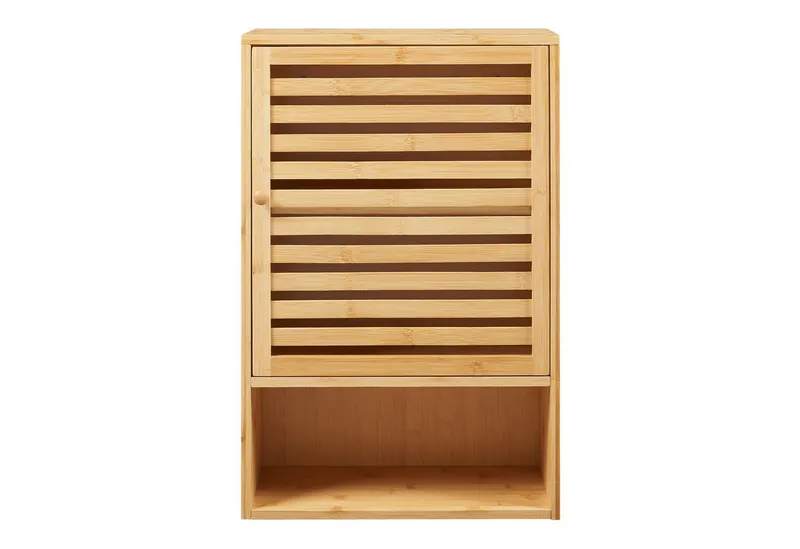 en.casa Hängeschrank »Gjesdal« mit einer Tür 60x40x20 cm Bambus, Beige, – Produktbild 5 von 5