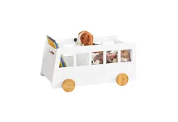 SoBuy Bücherregal KMB41, Spielzeugtruhe Kinderzimmerregal mit Rollen, Bücherregal Kinder, Kinderregal Aufbewahrungsregal für Kinder Bücherständer Spielzeugregal – Produktbild 1 von 1