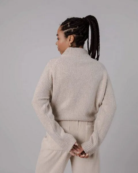 Brava Fabrics Brava Fabrics Perkins Wool Cropped Sweater Beige – Produktbild 4 von 4