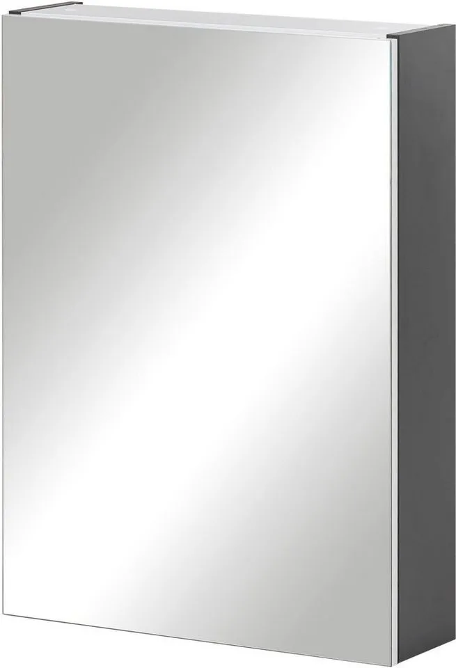 Schildmeyer Spiegelschrank Basic, Spiegelschrank, Made in Germany, B: 50 cm Solide Verarbeitung - Dieses Produkt ist in Deutschland gefertigt, Schwarz, – Produktbild 2 von 5