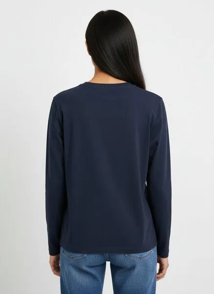 UNIPOLAR UNIPOLAR Basic Longsleeve Modell: Music Longsleeve, French navy (blau), – Produktbild 2 von 2