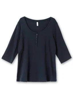 sheego 3/4-Arm-Shirt tiefblau – Produktbild 1 von 1