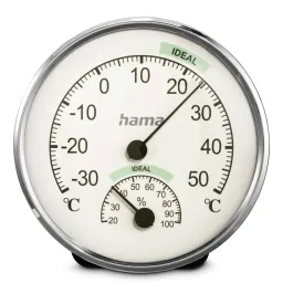 Hama Hama Thermometer und Hygrometer "Chios", Silber/Weiß – Produktbild 1 von 1