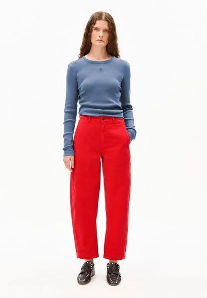ARMEDANGELS ARMEDANGELS GMT DYE RIB Damen Ripp-Longsleeve aus Bio-Baumwoll Mix, Tinted navy, – Produktbild 5 von 5