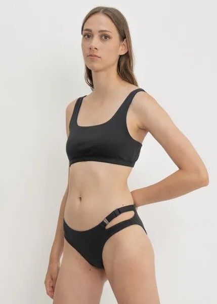 boochen boochen Bikini Slip Caparica - wendbar - Surfbikini, Dark moonflower (schwarz), – Produktbild 4 von 4