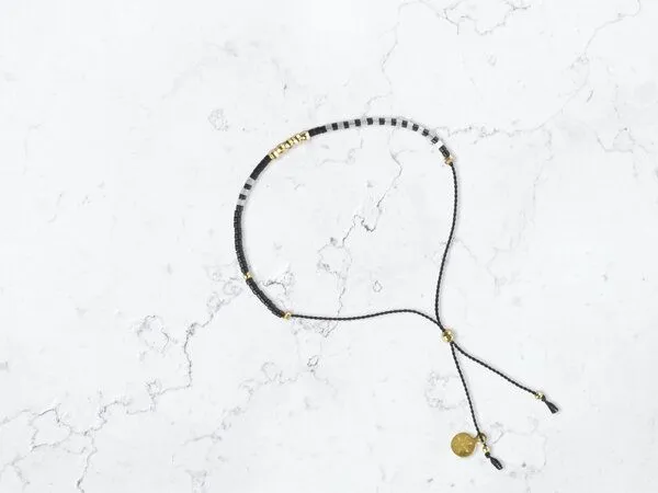 renna deluxe renna deluxe Sternenhimmel – Armband mit Perlen in schwarz-weiß, Gold, – Produktbild 1 von 1