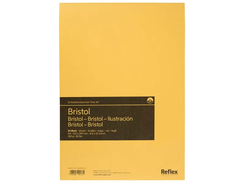 SCHOELLERSHAMMER SCHOELLERSHAMMER Zeichenblock "Bristol" DIN A4, 180 g/m², 50 Blatt – Produktbild 1 von 1