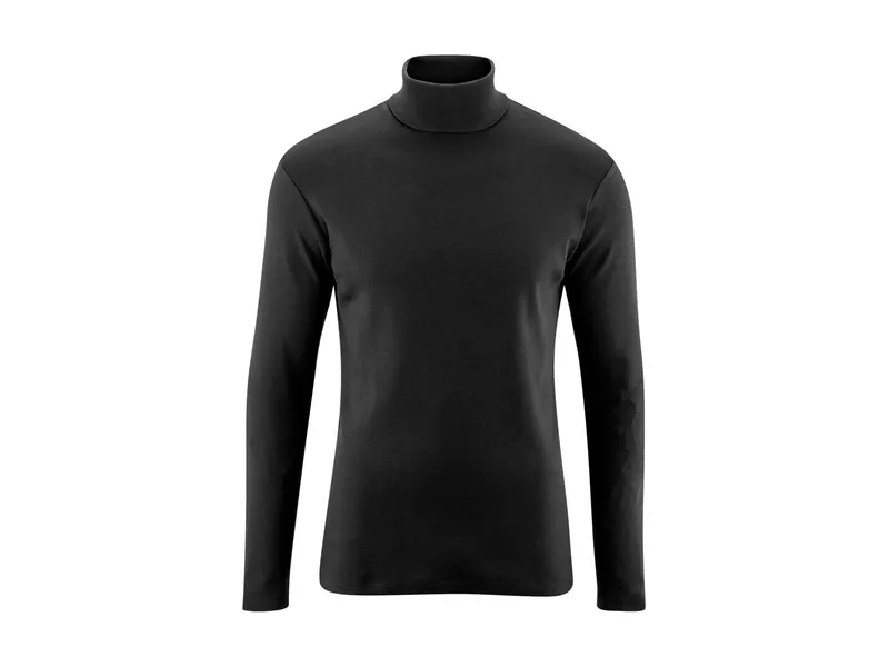 Living Crafts Living Crafts Rollkragen Longsleeve Modell: Helge GOTS, Schwarz, – Produktbild 1 von 5