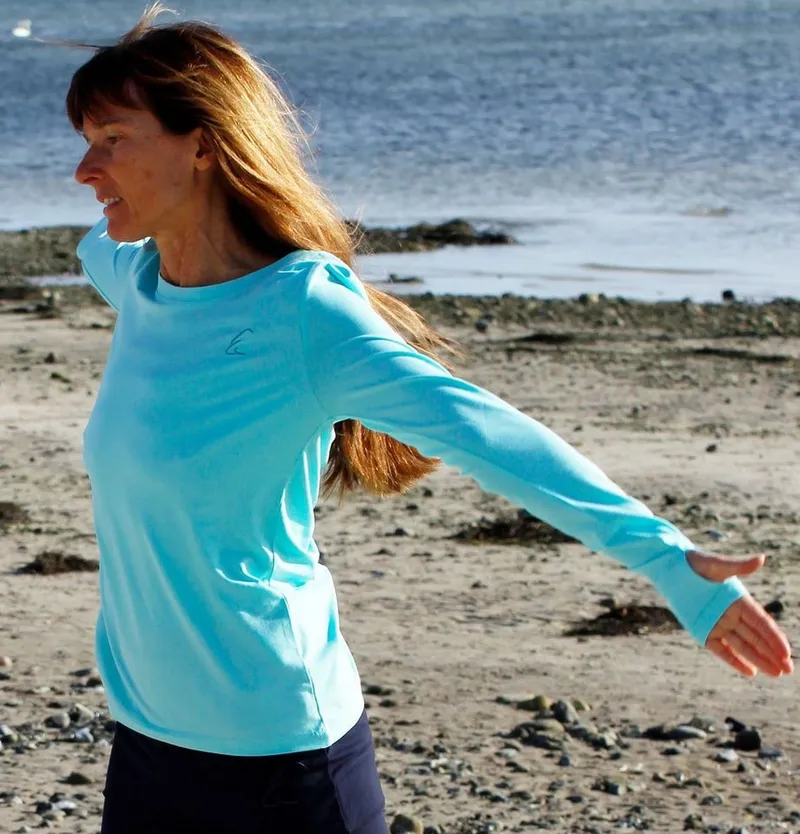 ESPARTO ESPARTO Yogashirt Langarmshirt Vicitra Ärmel mt Daumenloch, Grün, – Produktbild 1 von 4