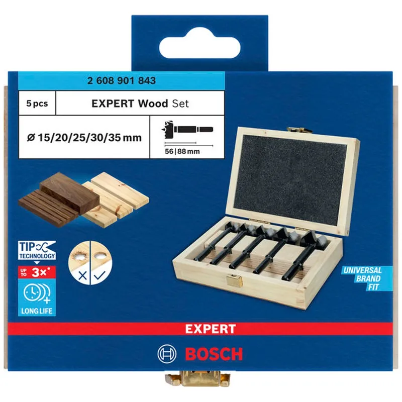 Bosch Professional Bosch Professional Bosch EXPERT Forstnerbohrer Woodsatz, 5-tlg. – Produktbild 1 von 1