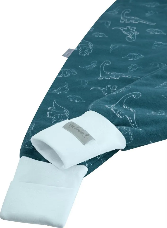 normani Babyschlafsack Baby Schlafsack mit Füßen aus Bio-Baumwolle Nanao, Blau, – Produktbild 5 von 5