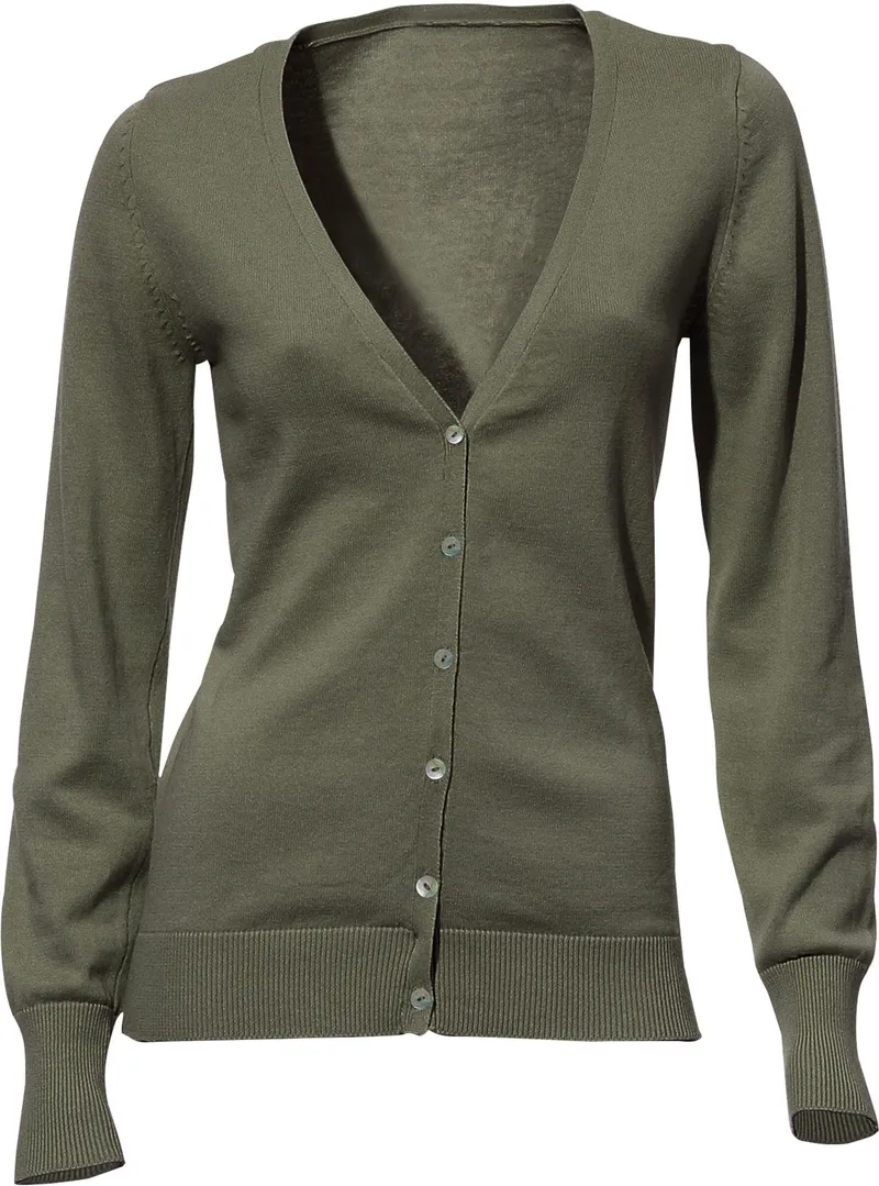 heine Feinstrickjacke oliv, Oliv, – Produktbild 2 von 2