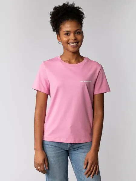 watapparel watapparel T-Shirt Frauen Sag niemals nie, Bubble pink, – Produktbild 1 von 3