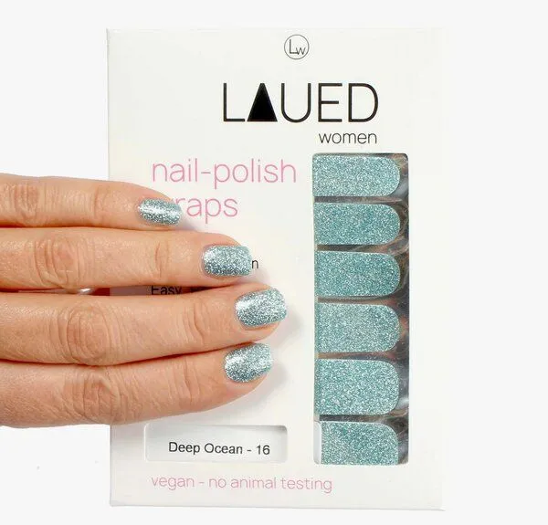 Vargu Vargu LAUED vegane Nagelfolien solid glitter, Deep ocean, – Produktbild 2 von 4