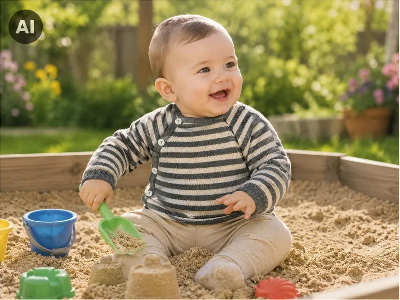 Reiff Strickwaren Reiff Strickwaren Baby Jacke Schlüttli Bio-Merinowolle, Natur, grau, – Produktbild 2 von 2