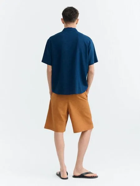 thinking mu thinking mu Herren Hemd - Hemp Junior - aus Hanf und Tencel, Blue night (blau), – Produktbild 3 von 3