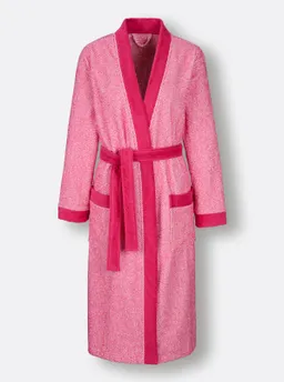 feel good Bademantel weiß-fuchsia-meliert – Produktbild 1 von 1