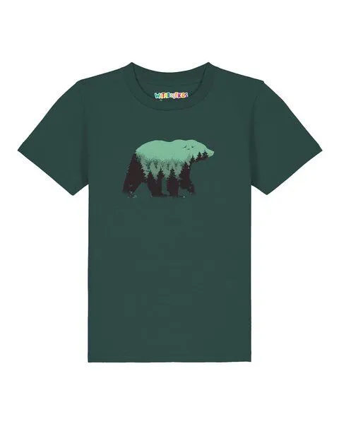 watabout.kids watabout.kids T-Shirt Kinder Waldbär, Glazed green, – Produktbild 1 von 2