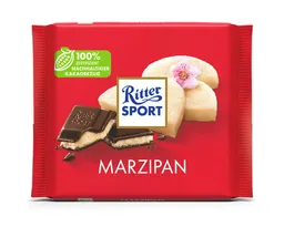 Ritter Sport Ritter Sport Schokolade, Ritter Sport Marzipan Halbbitter Schokolade mit Edel Marzipan 100g – Produktbild 1 von 1