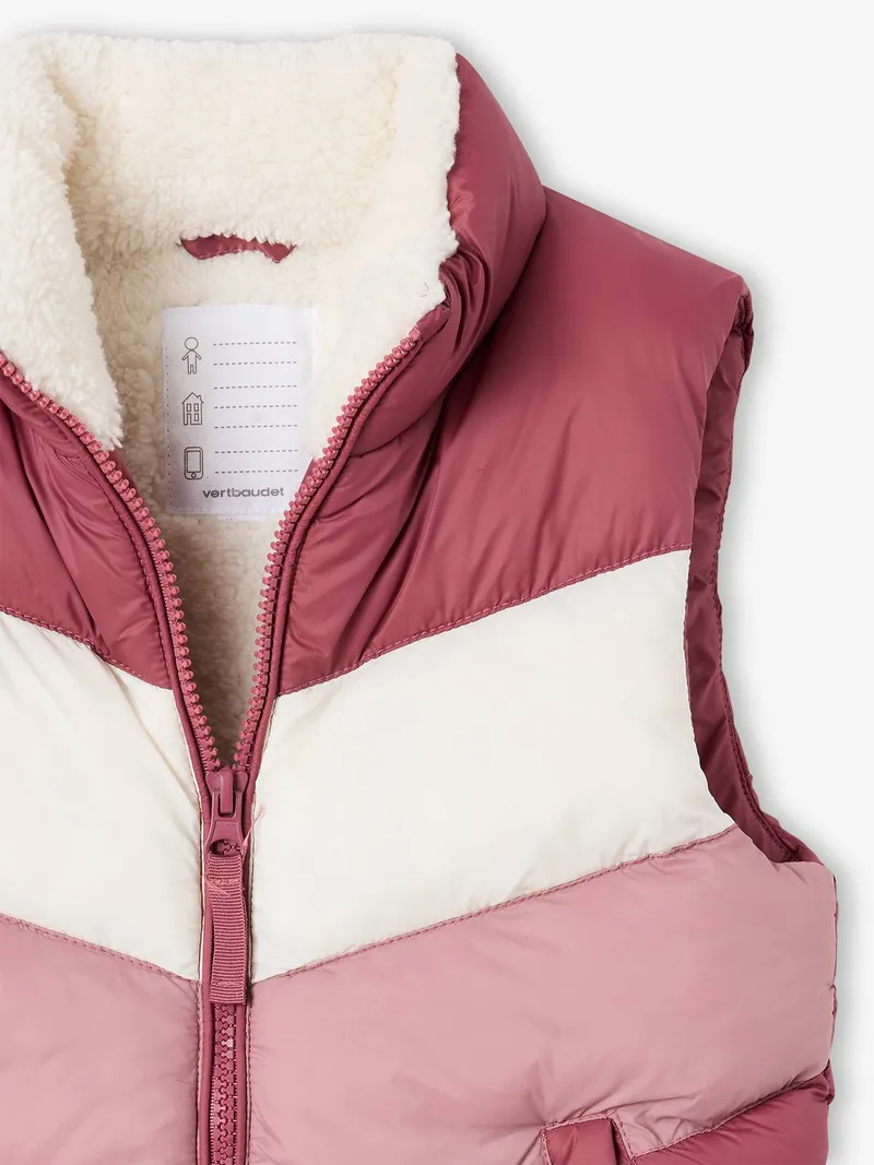 Vertbaudet Vertbaudet Leichte Steppweste Mädchen, Pflaume, – Produktbild 3 von 3
