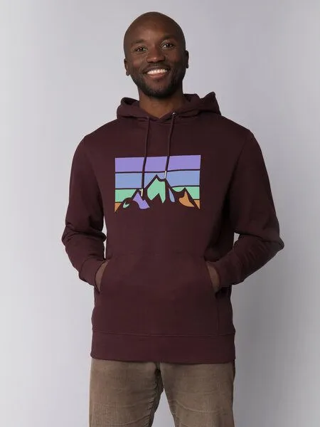 watapparel watapparel Hoodie Unisex Retro Landscape, Red brown, – Produktbild 2 von 2
