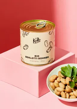 KoRo Bio Borlotti Bohnen in der Dose 250 g – Produktbild 1 von 1