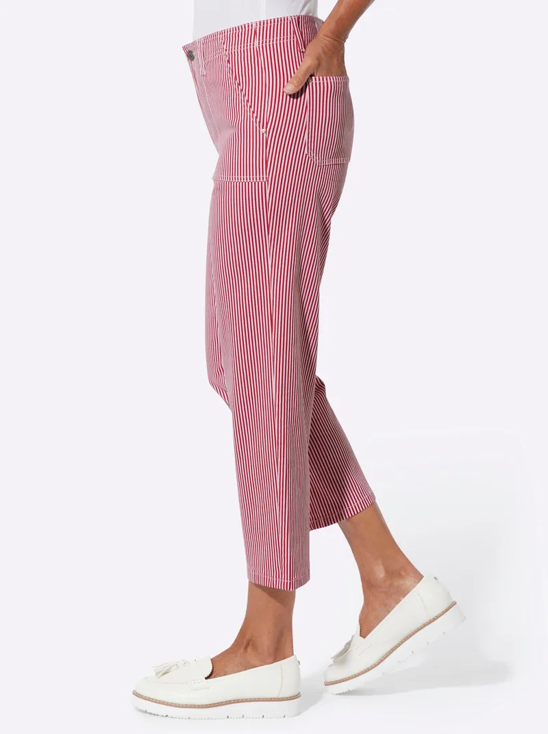 Witt Jeans rot-ecru-gestreift, Rot-ecru-gestreift, – Produktbild 2 von 2