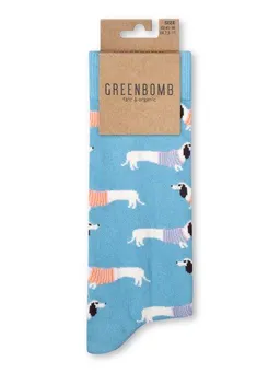 GreenBomb GREENBOMB Dachshund Socks - Lässige Socken aus Bio-Baumwoll Mix / hochwertiger Print / Fair & Vegan – Produktbild 1 von 1