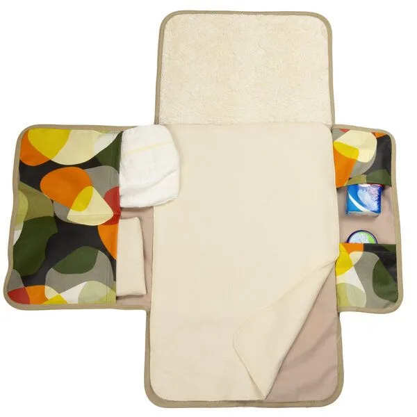 Flosinn Flosinn Wickeltasche Wickelunterlage Wickelclutch abwischbar, Bunte natur, – Produktbild 3 von 3