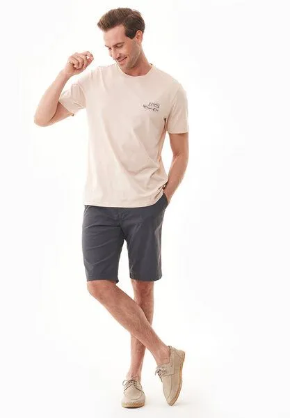 ORGANICATION ORGANICATION Slim-Fit Chino-Shorts aus Bio-Baumwolle, Asphalt, – Produktbild 1 von 3