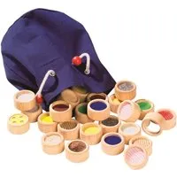 Goki goki Oberflächen Fühlmemo aus Holz 32-teilig Durchmesser Fühlschälchen 4 cm – Produktbild 1 von 1