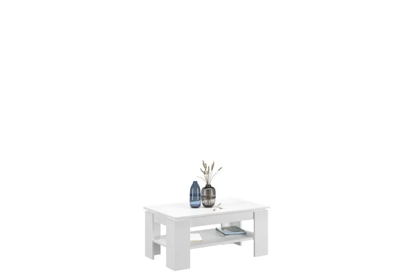 xonox.home Couchtisch Titan, Weiß Modern 100x45x60 cm, Weiß, – Produktbild 2 von 4