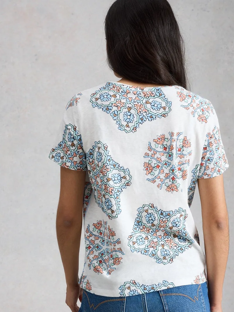 White Stuff T-Shirt Abbie - 50, Weiß print, – Produktbild 4 von 4