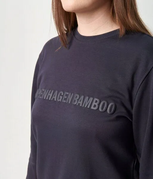 Copenhagen Bamboo Dunkelgraues Sweatshirt aus Bambus mit Logo – Produktbild 4 von 4