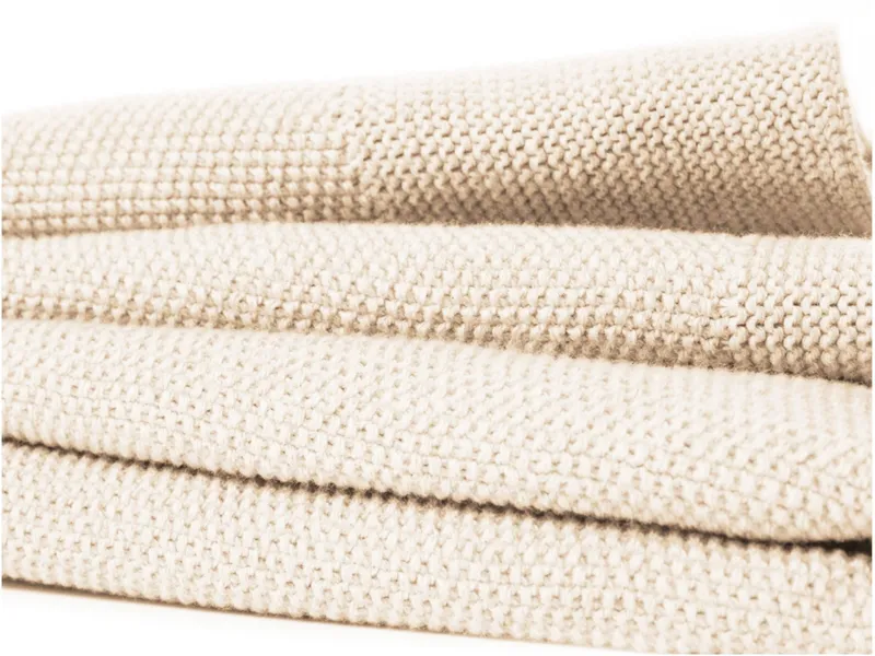 HANS NATUR HANS NATUR Babydecke Bio-Merinowolle Perlenstrick Maße 80 x 100 cm, Natur, – Produktbild 2 von 2