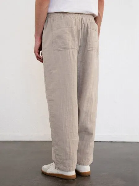 Rotholz Rotholz Wide Pant - Herren Hose aus Bio-Baumwolle, Washed sand (natur), – Produktbild 2 von 4
