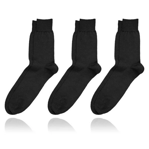 grödo grödo Gemütliche Wollsocken mit Baumwollanteil, alles Bio, für Damen und Herren (3er Pack), Schwarz, – Produktbild 3 von 3