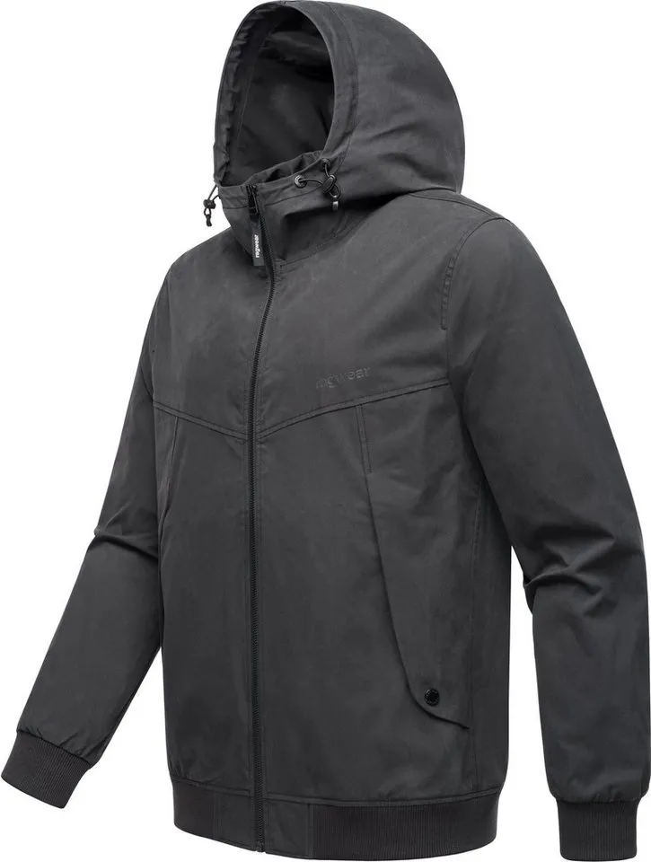 ragwear ragwear Outdoorjacke Tyller Leichte Übergangsjacke mit Kapuze, Schwarz, – Produktbild 3 von 5