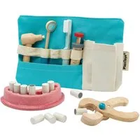PlanToys PlanToys Kinder Zahnarzt Set mit Zubehör aus Kautschukholz Maße 15,5 x 23 cm – Produktbild 1 von 1