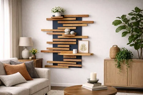 Living Oak Living Oak Wandregal Eiche No.08, Anthrazit, – Produktbild 3 von 5