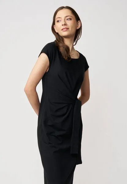 LANA Organic LANA Organic elegantes Sommerkleid, Modell Marly, Schwarz, – Produktbild 2 von 4