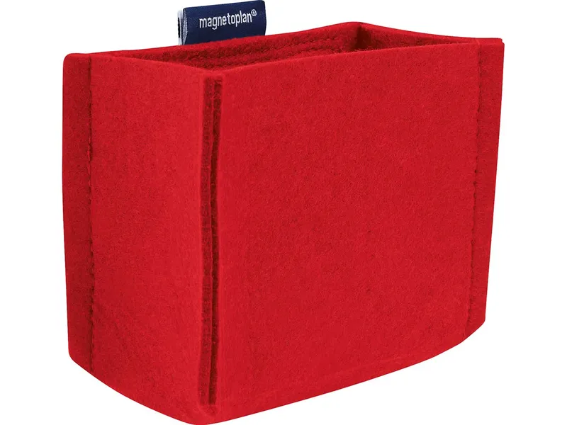 magnetoplan magnetoplan Stifteköcher "ecoAware" MEDIUM 130 x 100 x 60 mm, RC-PET Filz rot – Produktbild 1 von 1