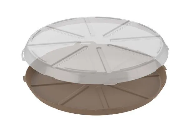 REuse REuse Pizzabox Verpackung - Essensbehälter, Braun transparent, – Produktbild 3 von 4