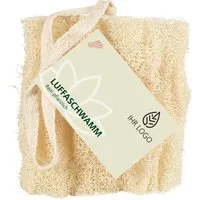 Memo Luffaschwamm für Bad & Küche, plastikfrei, ca. 13 x 12 cm, individueller Hangtag – Produktbild 1 von 1