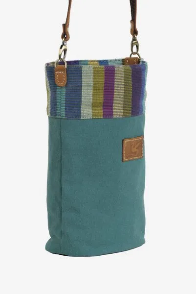 Dragolina Dragolina Umhängetasche Willow mit Webstoff der Pwo Karen, Petrol (blaugrün), – Produktbild 3 von 4
