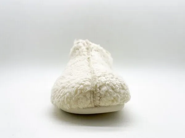 thies Veganer "thies ® Eco Teddy Slipper Boots" aus weicher, zertifizierter Biobaumwolle, Off white (weiß), – Produktbild 3 von 4
