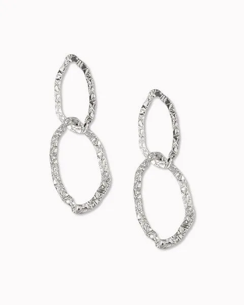 lille mus lille mus Ohrstecker 'Hammered' 925 Silber, Silber, – Produktbild 3 von 3